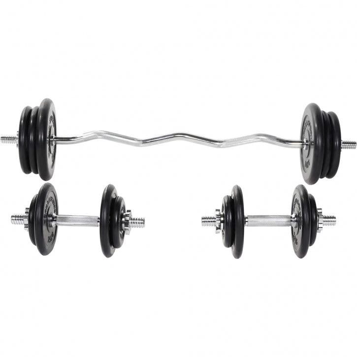 Set de Curl Z y Discos de Pesas de Goma - Gorilla Sports ES