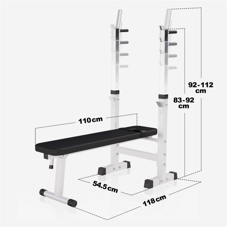 Banco de Musculación con Soporte para Barra Ajustable - Gorilla Sports ES