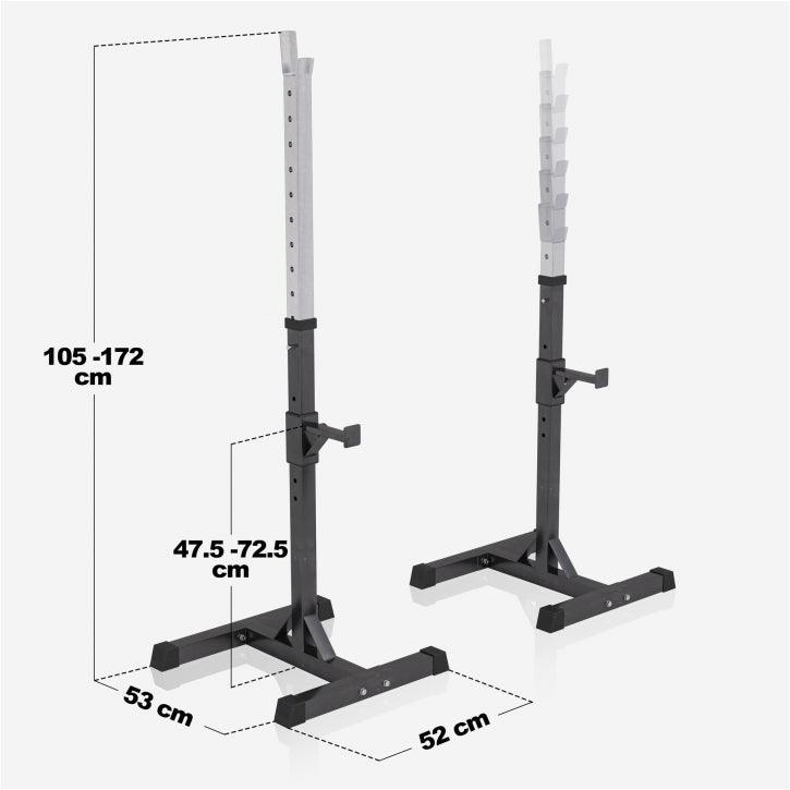 Rack de Sentadillas con Soporte para Barra Ajustable - Gorilla Sports ES