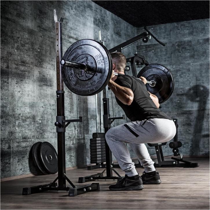 Rack de Sentadillas con Soporte para Barra Ajustable - Gorilla Sports ES