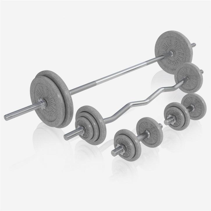 Multiestación Home Gym con Set de Pesas de Hierro Fundido - Gorilla Sports ES