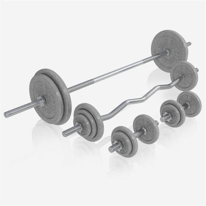 Multiestación Home Gym con Set de Pesas de Hierro Fundido - Gorilla Sports ES