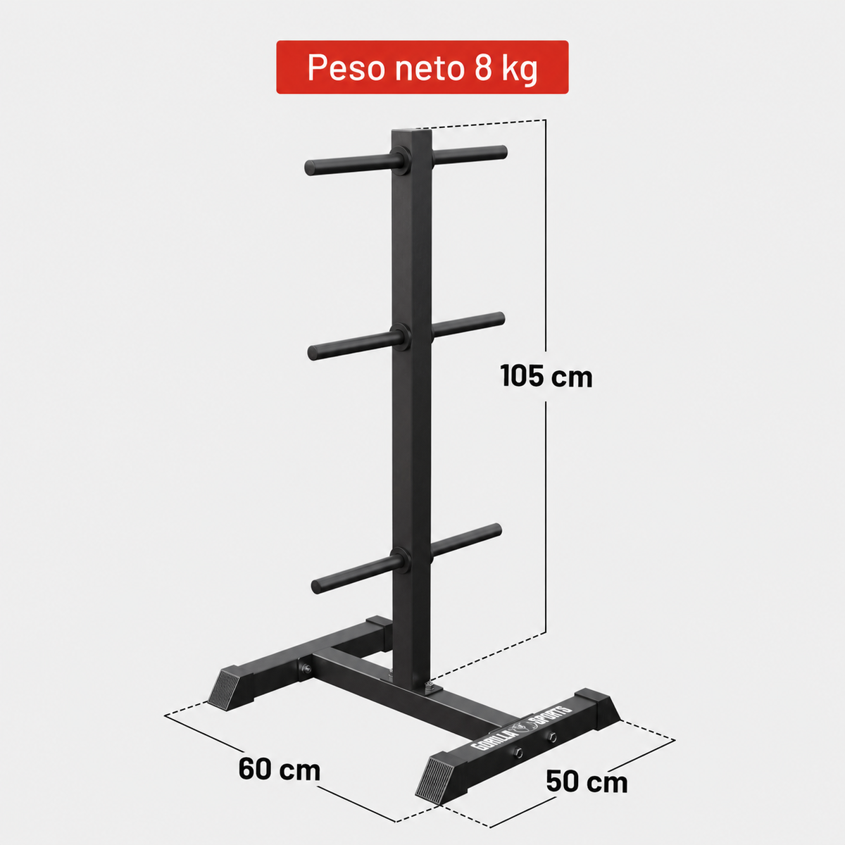 Suporte para discos de peso de 6 postes