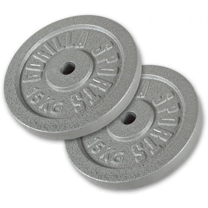 Disco de Pesas de Hierro Fundido 0,5 - 30 kg - Gorilla Sports ES