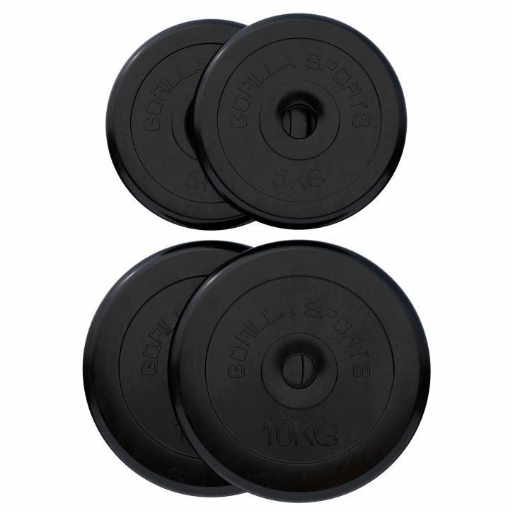 Disco de Pesas de Goma 1 - 25 kg - Gorilla Sports ES
