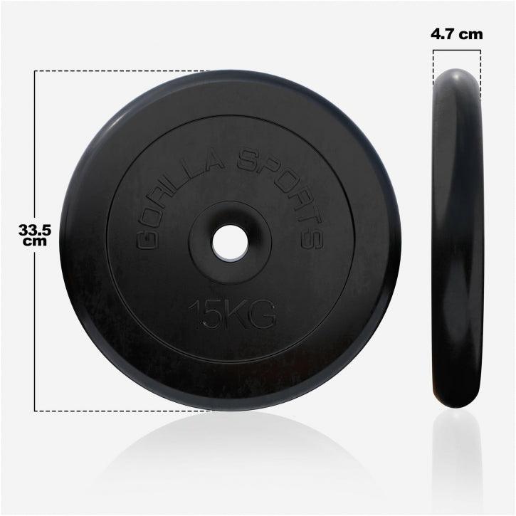 Disco de Pesas de Goma 1 - 25 kg - Gorilla Sports ES