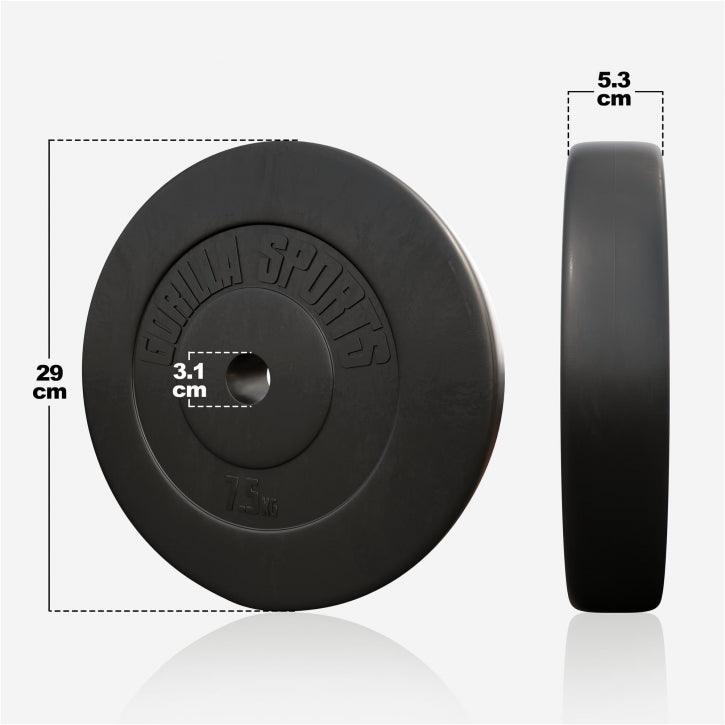 Disco de Pesas de Plástico 1,25 - 15 kg - Gorilla Sports ES