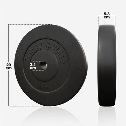Disco de Pesas de Plástico 1,25 - 15 kg - Gorilla Sports ES