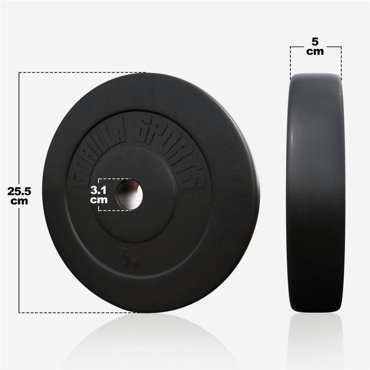 Disco de Pesas de Plástico 1,25 - 15 kg - Gorilla Sports ES