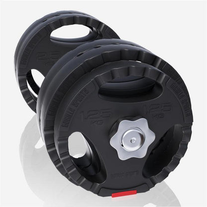 Set de Barra y Discos de Pesas de Plástico con Triple Agarre - Gorilla Sports ES