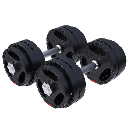 Set de Barra y Discos de Pesas de Plástico con Triple Agarre - Gorilla Sports ES