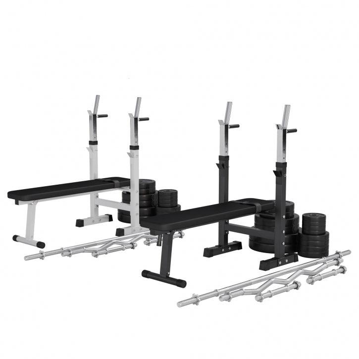 Banco de Musculación con Set de Pesas de Plástico - Gorilla Sports ES