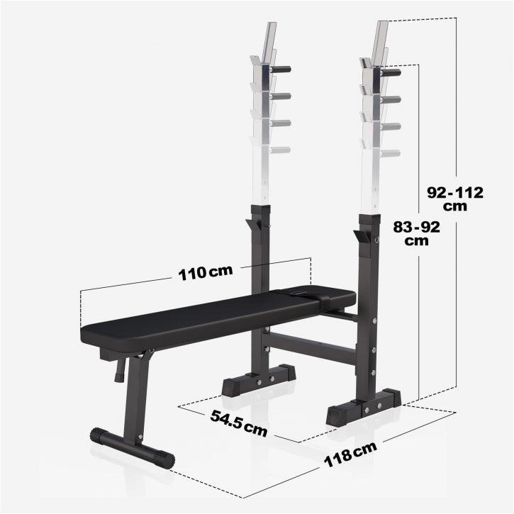 Banco de Musculación con Set de Pesas de Plástico - Gorilla Sports ES