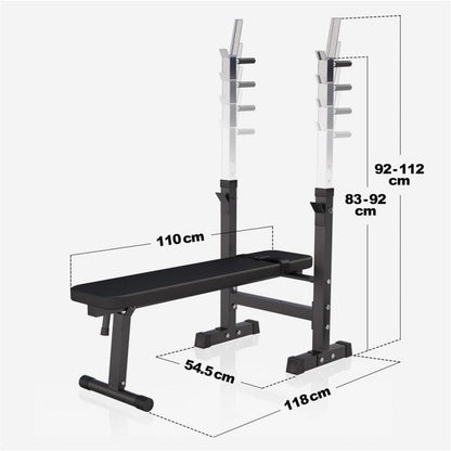 Banco de Musculación con Set de Pesas de Plástico - Gorilla Sports ES