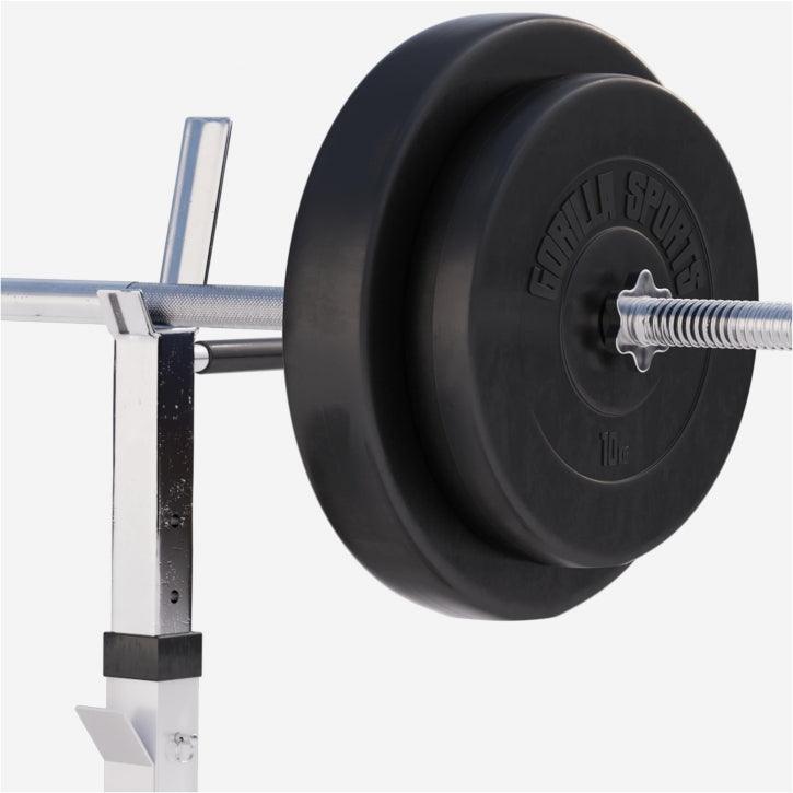 Banco de Musculación con Set de Pesas de Plástico - Gorilla Sports ES