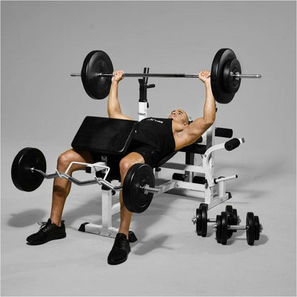Multiestación Home Gym con Set de Pesas de Plástico - Gorilla Sports ES