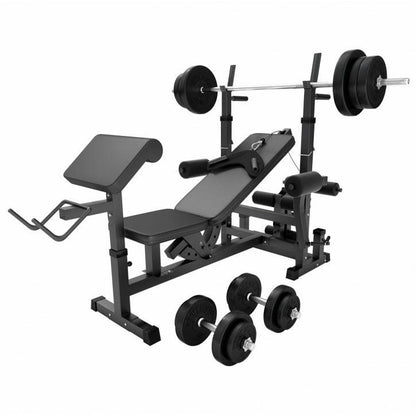 Multiestación Home Gym con Set de Pesas de Plástico - Gorilla Sports ES