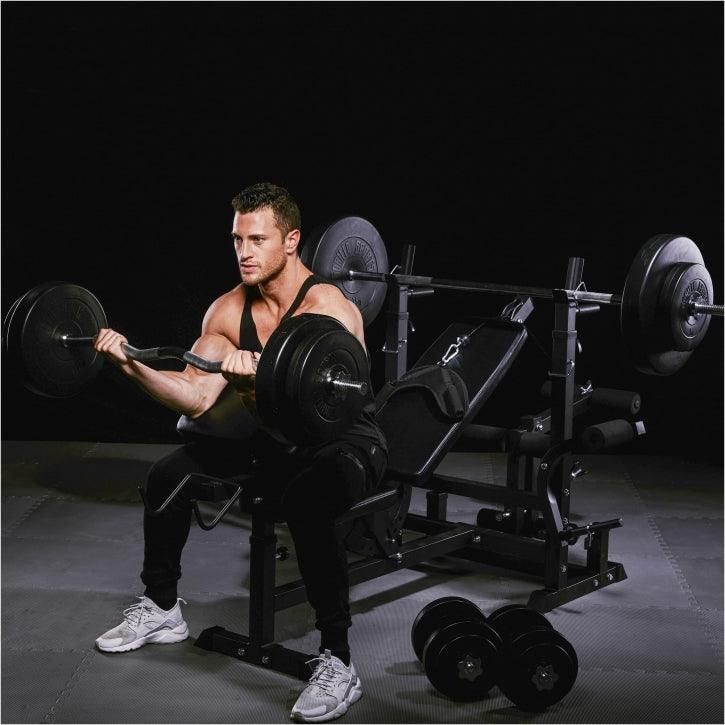 Multiestación Home Gym con Set de Pesas de Plástico - Gorilla Sports ES