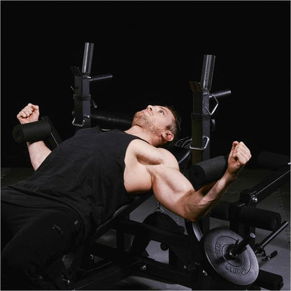 Multiestación Home Gym con Set de Pesas de Plástico - Gorilla Sports ES