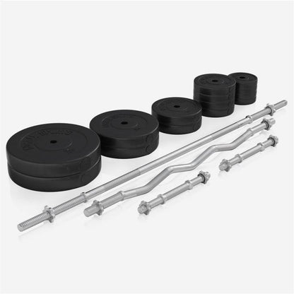Multiestación Home Gym con Set de Pesas de Plástico - Gorilla Sports ES