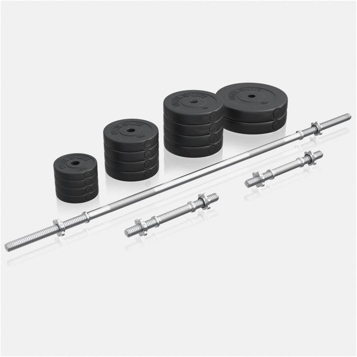 Multiestación Home Gym con Set de Pesas de Plástico - Gorilla Sports ES