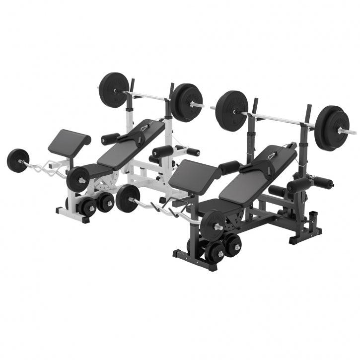 Multiestación Home Gym con Set de Pesas de Plástico - Gorilla Sports ES