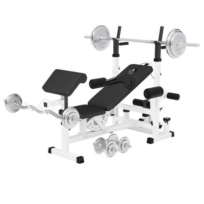 Multiestación Home Gym con Set de Pesas de Hierro Fundido Cromado - Gorilla Sports ES