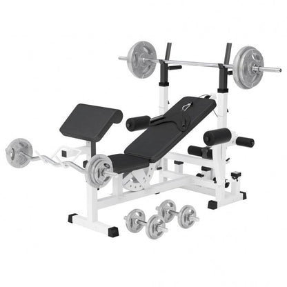 Estación de Musculación con Set de Pesas de Goma 108 kg - Gorilla Sports ES