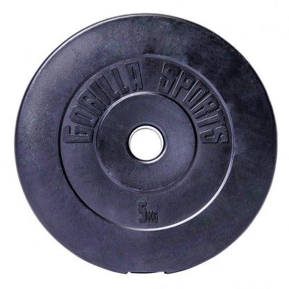 Set de Barra y Discos de Pesas de Plástico - Gorilla Sports ES