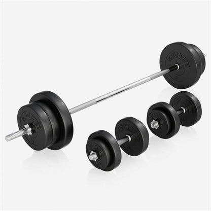 Banco de Musculación con Set de Pesas de Plástico - Gorilla Sports ES