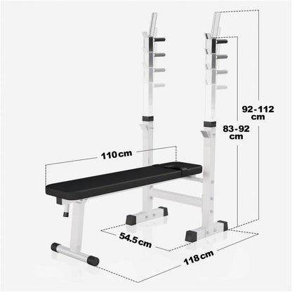 Banco de Musculación con Set de Pesas de Plástico - Gorilla Sports ES