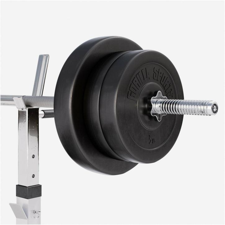 Banco de Musculación con Set de Pesas de Plástico - Gorilla Sports ES