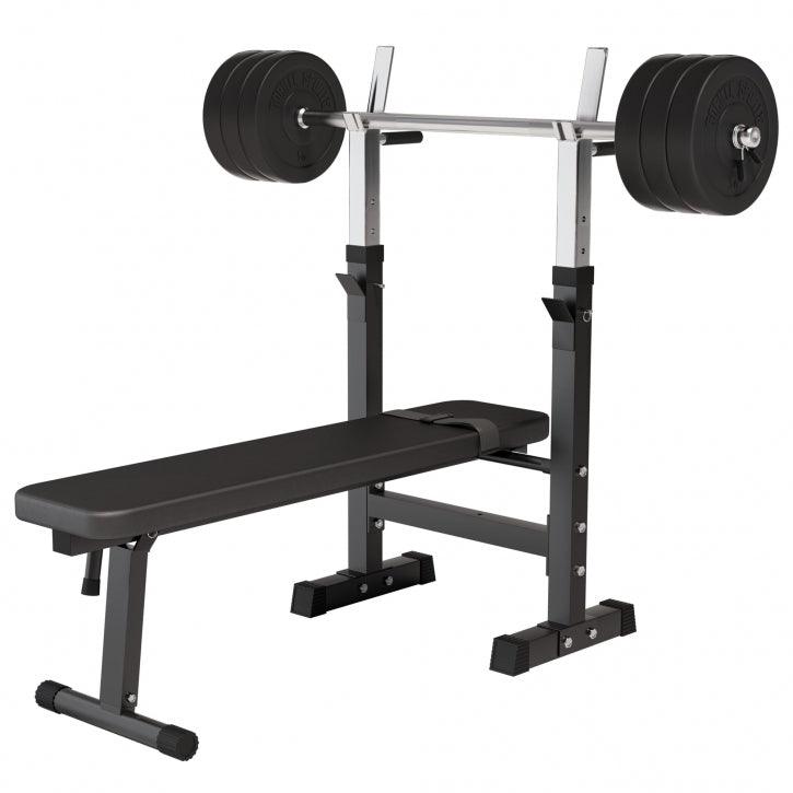 Banco de Musculación con Set de Pesas de Plástico - Gorilla Sports ES
