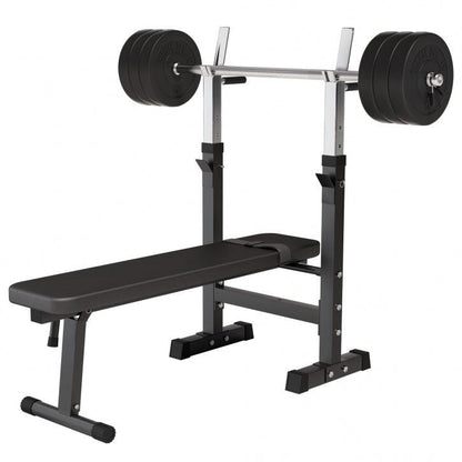 Banco de Musculación con Set de Pesas de Plástico - Gorilla Sports ES