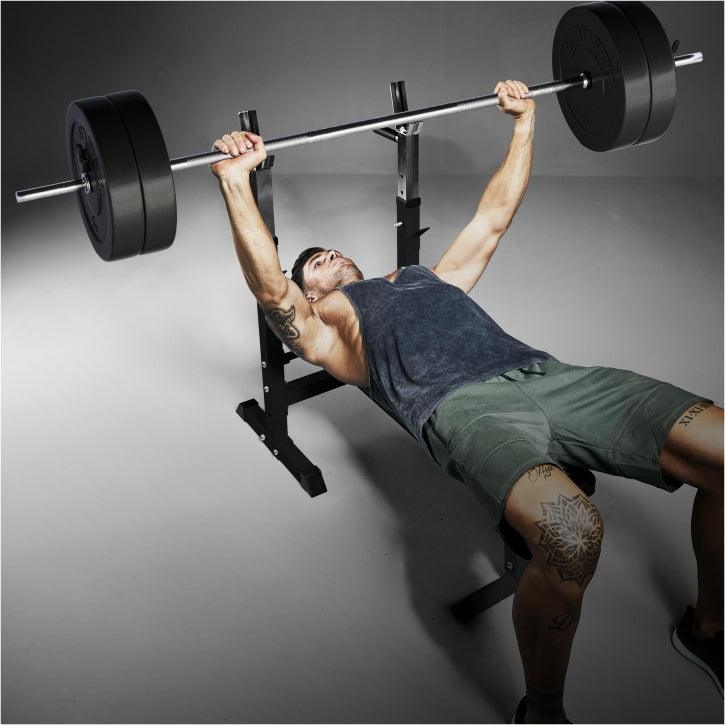 Banco de Musculación con Set de Pesas de Plástico - Gorilla Sports ES