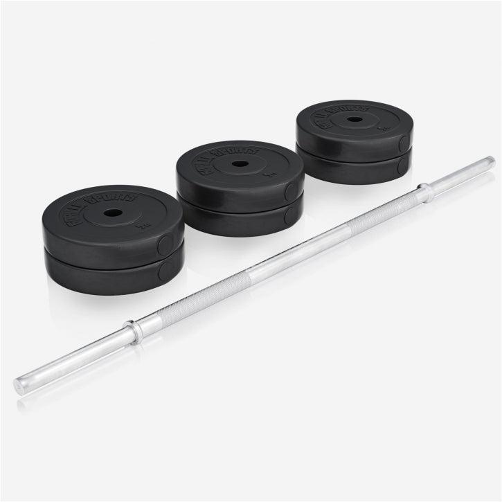 Banco de Musculación con Set de Pesas de Plástico - Gorilla Sports ES