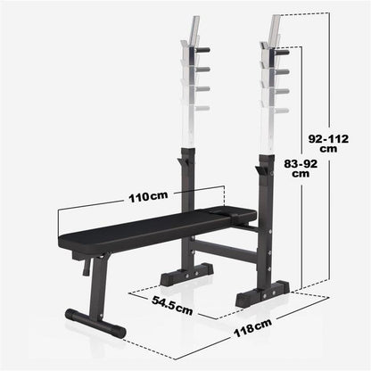Banco de Musculación con Set de Pesas de Plástico - Gorilla Sports ES