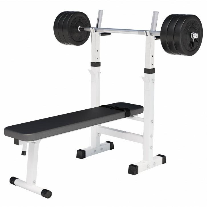 Banco de Musculación con Set de Pesas de Plástico - Gorilla Sports ES