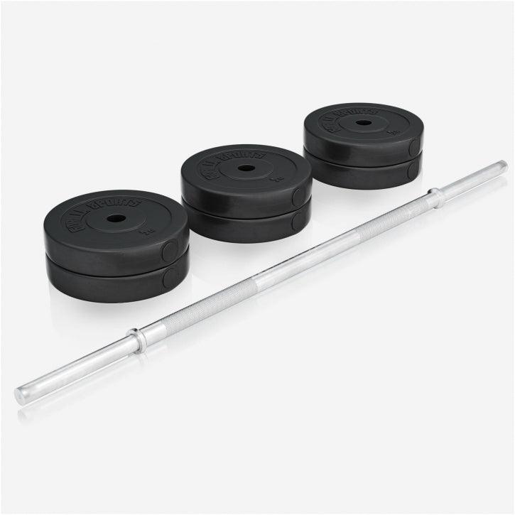 Banco de Musculación con Set de Pesas de Plástico - Gorilla Sports ES