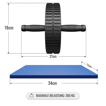 Ab Roller con Protector para Rodillas - Gorilla Sports ES