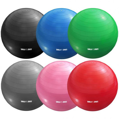 Fitball Pelota de Fitness 55 - 75 cm - Gorilla Sports ES