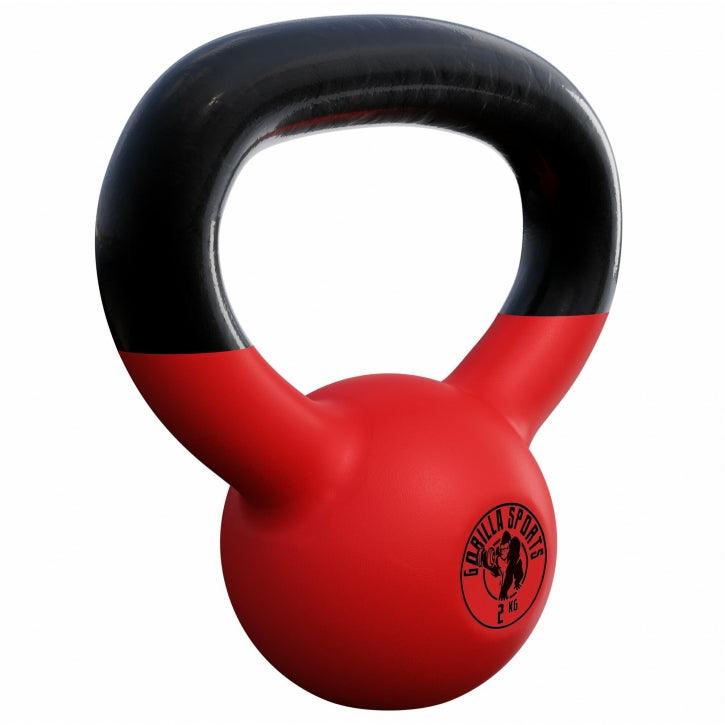 Kettlebell de Hierro Fundido con Revestimiento de Goma 2 - 32 kg - Gorilla Sports ES