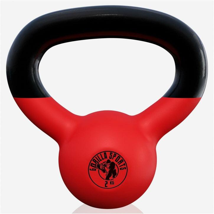 Kettlebell de Hierro Fundido con Revestimiento de Goma 2 - 32 kg - Gorilla Sports ES