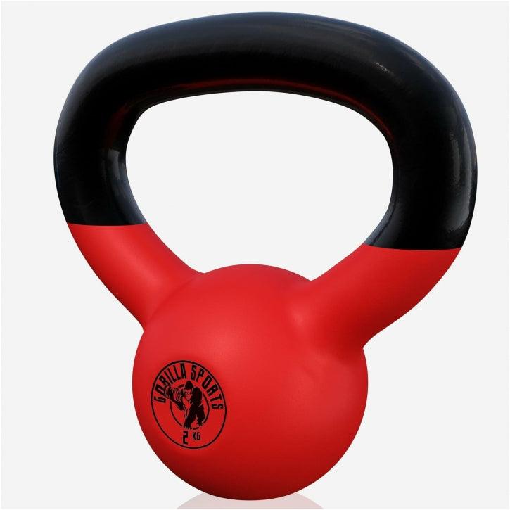 Kettlebell de Hierro Fundido con Revestimiento de Goma 2 - 32 kg - Gorilla Sports ES