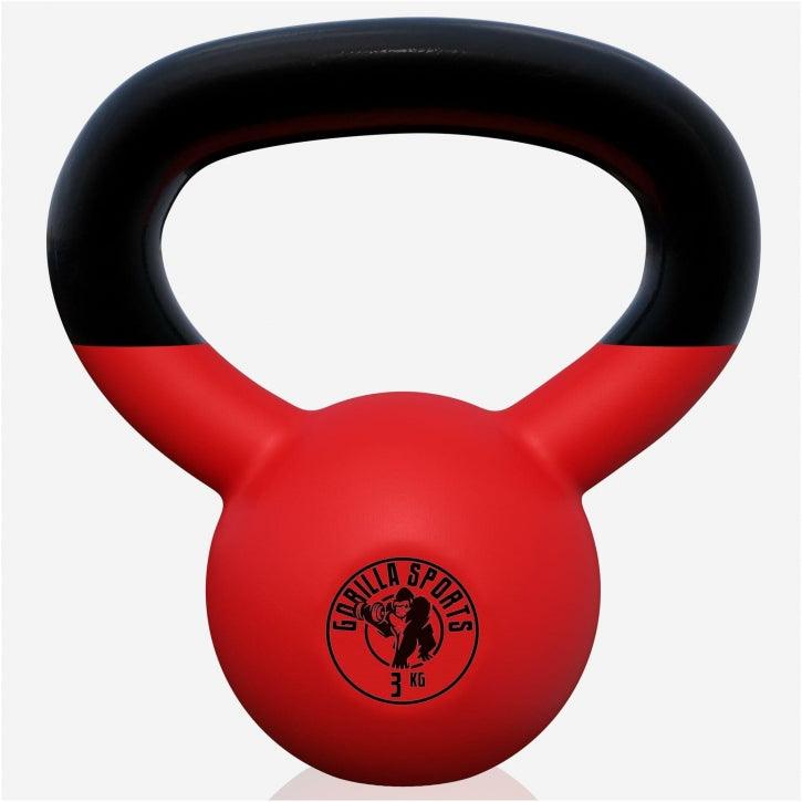Kettlebell de Hierro Fundido con Revestimiento de Goma 2 - 32 kg - Gorilla Sports ES