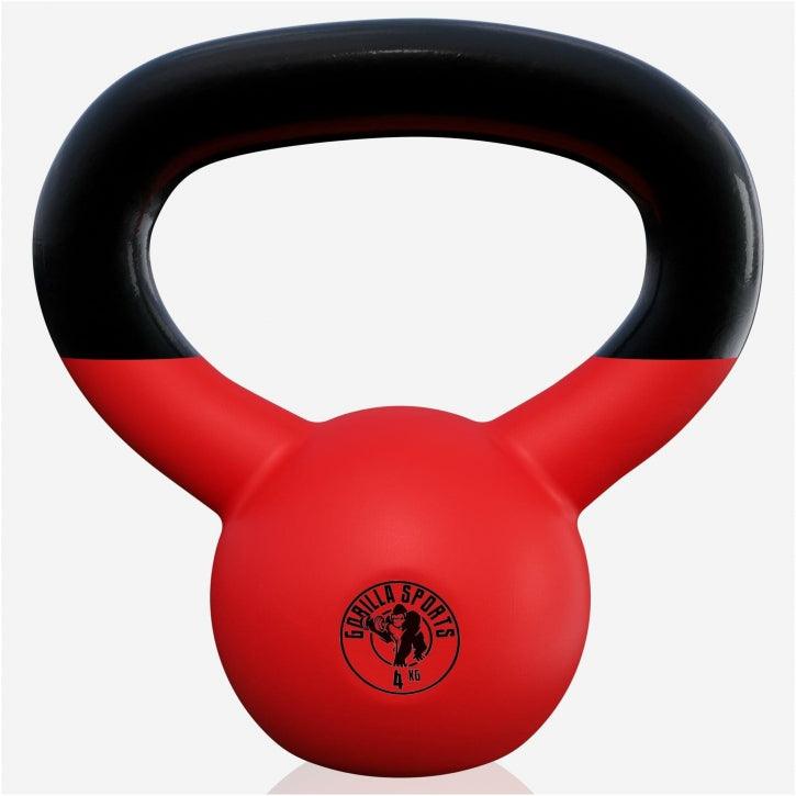 Kettlebell de Hierro Fundido con Revestimiento de Goma 2 - 32 kg - Gorilla Sports ES