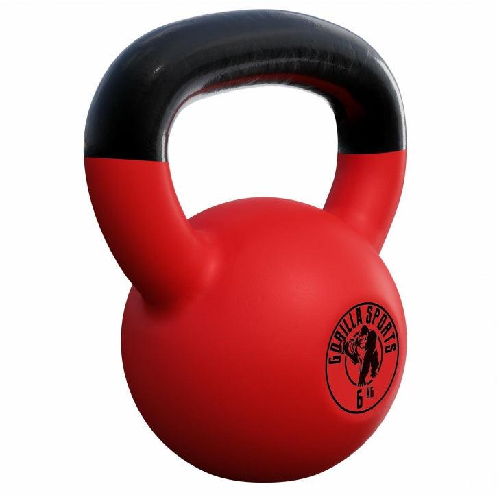Kettlebell de Hierro Fundido con Revestimiento de Goma 2 - 32 kg - Gorilla Sports ES