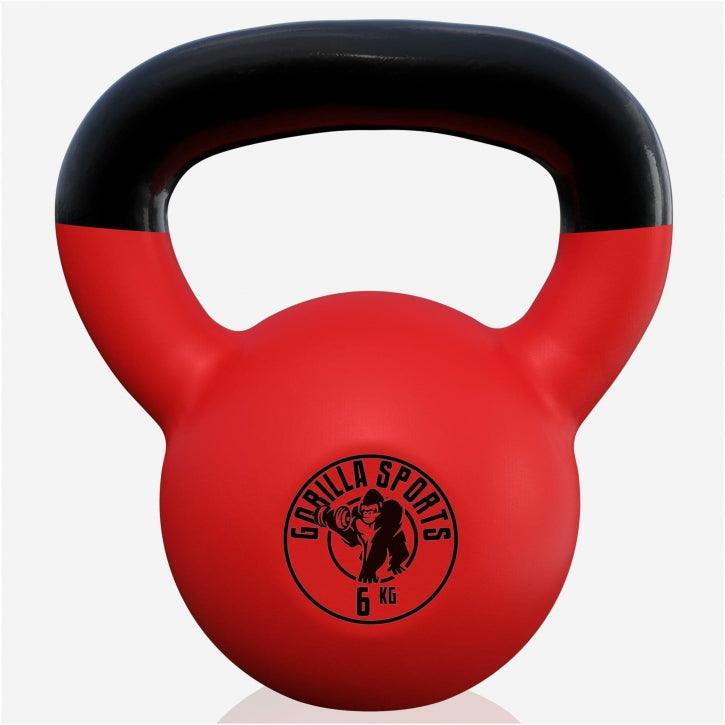 Kettlebell de Hierro Fundido con Revestimiento de Goma 2 - 32 kg - Gorilla Sports ES