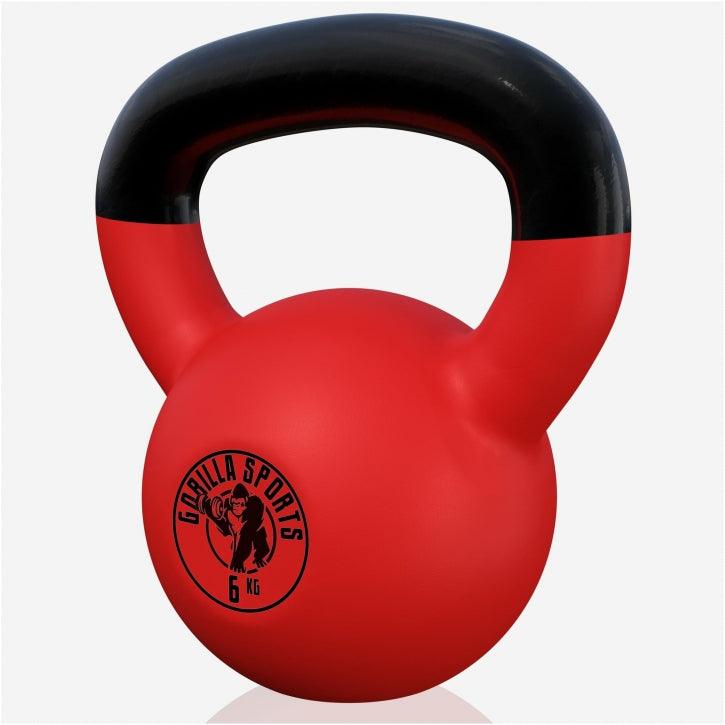 Kettlebell de Hierro Fundido con Revestimiento de Goma 2 - 32 kg - Gorilla Sports ES
