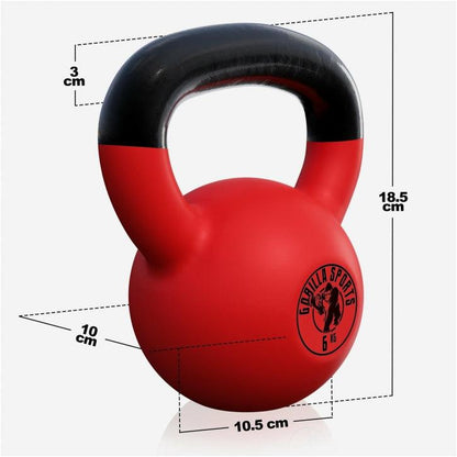 Kettlebell de Hierro Fundido con Revestimiento de Goma 2 - 32 kg - Gorilla Sports ES
